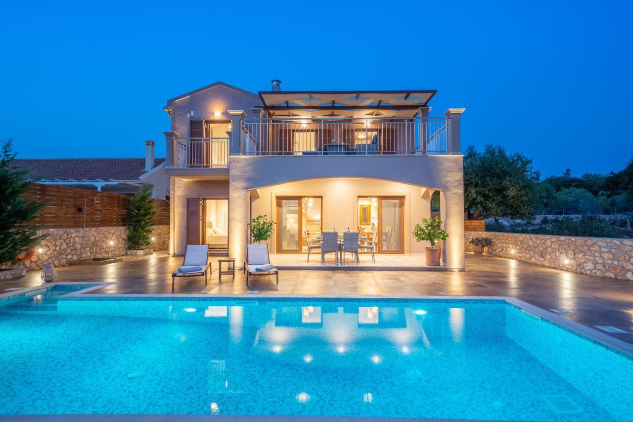 Villa Cleopatra Fiskardo sunset view!! Esterno foto