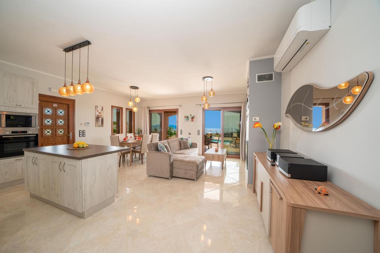 Villa Cleopatra Fiskardo sunset view!! Esterno foto