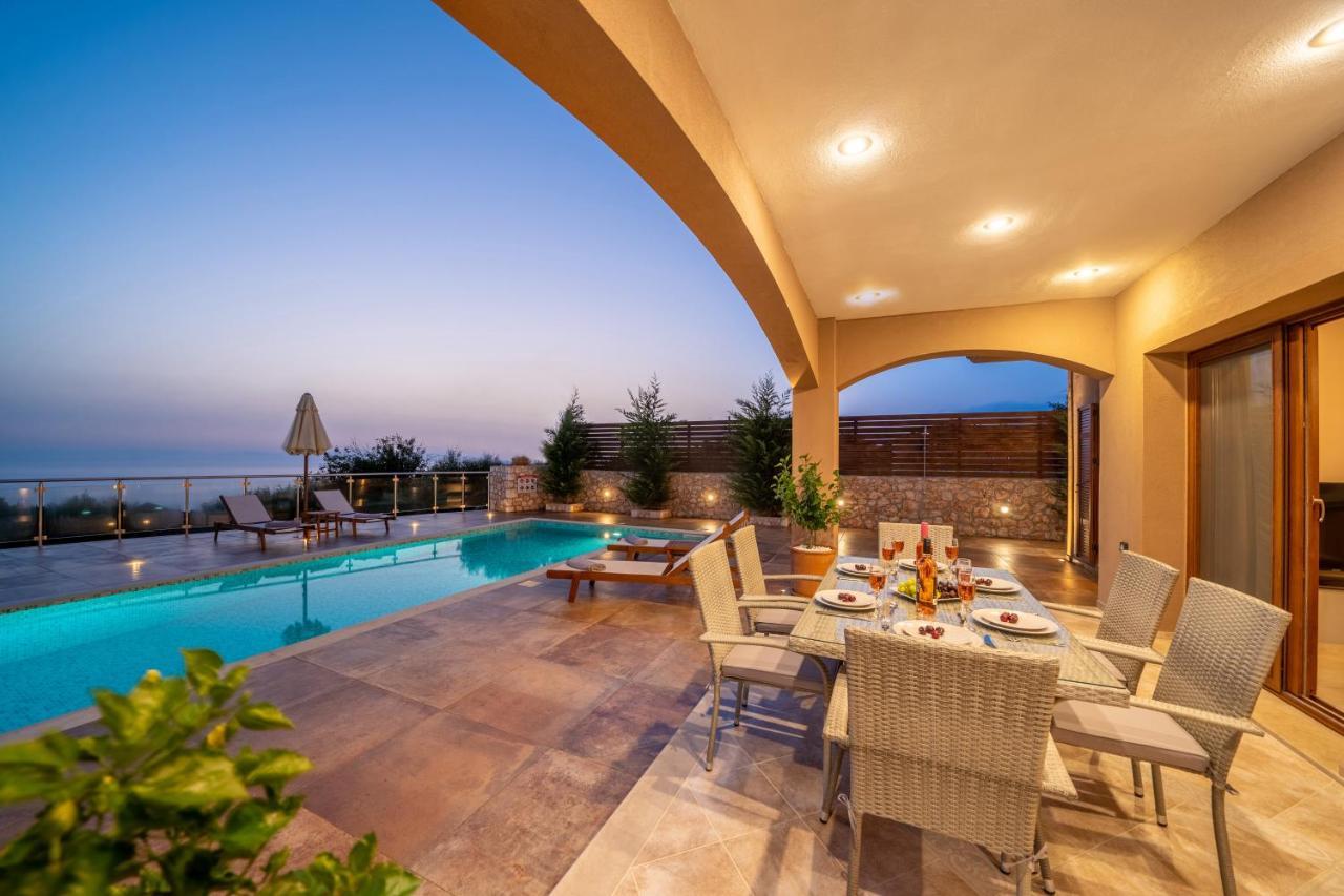 Villa Cleopatra Fiskardo sunset view!! Esterno foto