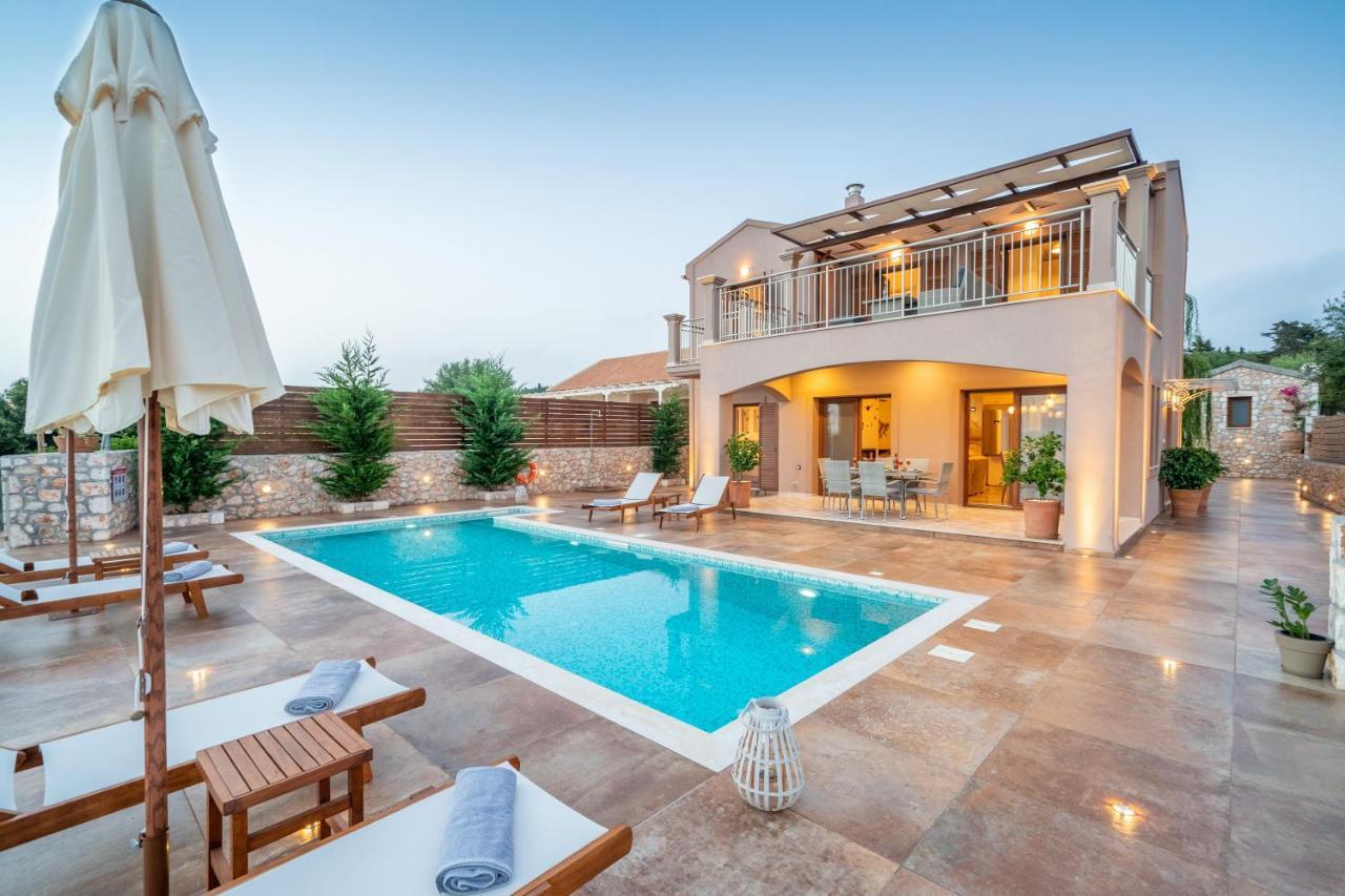 Villa Cleopatra Fiskardo sunset view!! Esterno foto