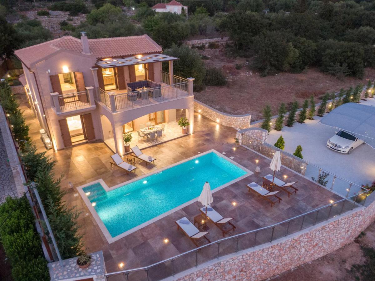 Villa Cleopatra Fiskardo sunset view!! Esterno foto