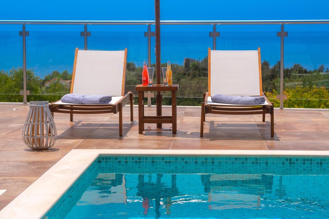 Villa Cleopatra Fiskardo sunset view!! Esterno foto