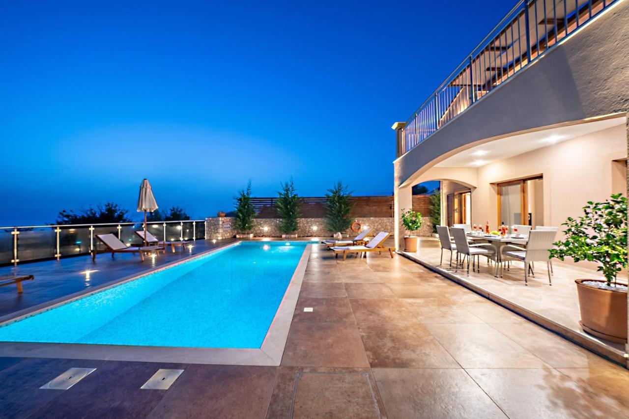 Villa Cleopatra Fiskardo sunset view!! Esterno foto