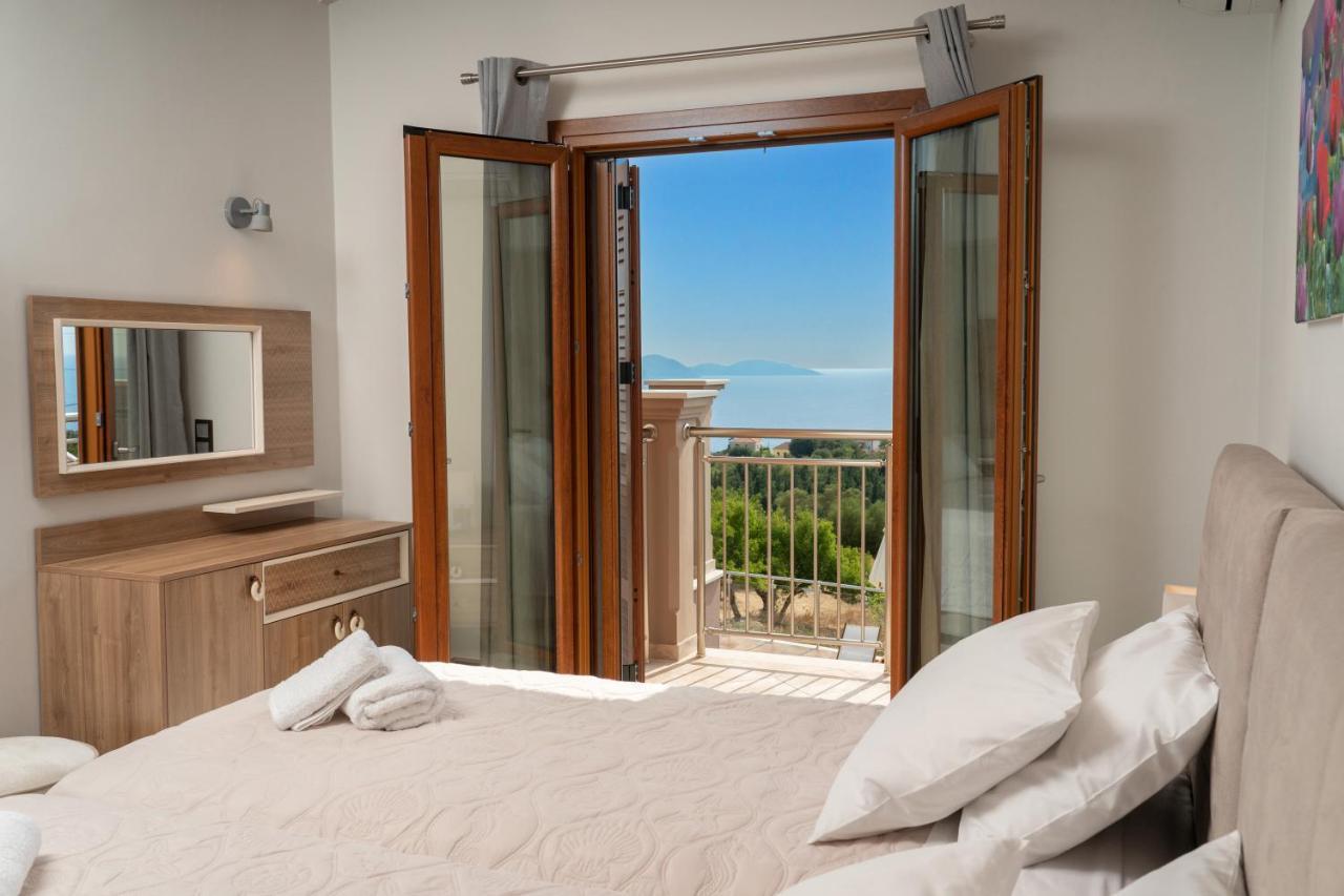 Villa Cleopatra Fiskardo sunset view!! Esterno foto
