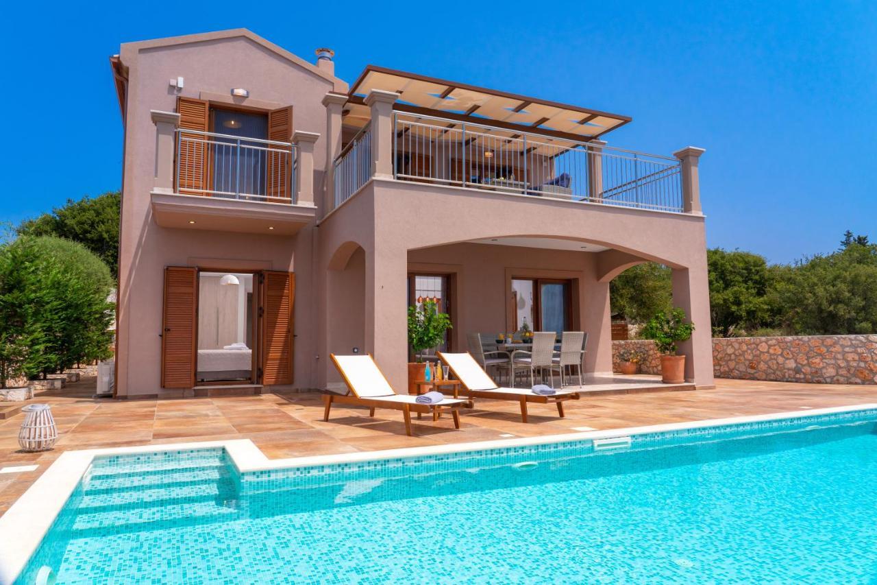 Villa Cleopatra Fiskardo sunset view!! Esterno foto